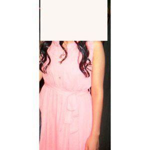 Charming Charlie's: Salmon/Peach Colored Midi Dress